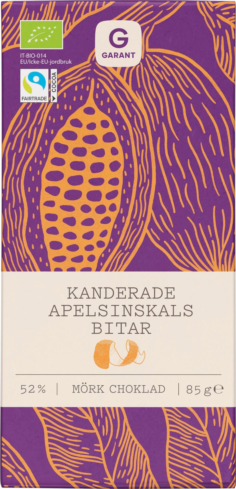Garant choklad eko mörk apelsin 85 g