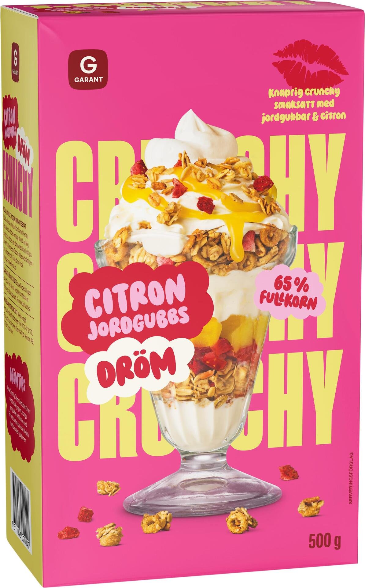 Garant Crunchy Citron Jordgubb 500 g