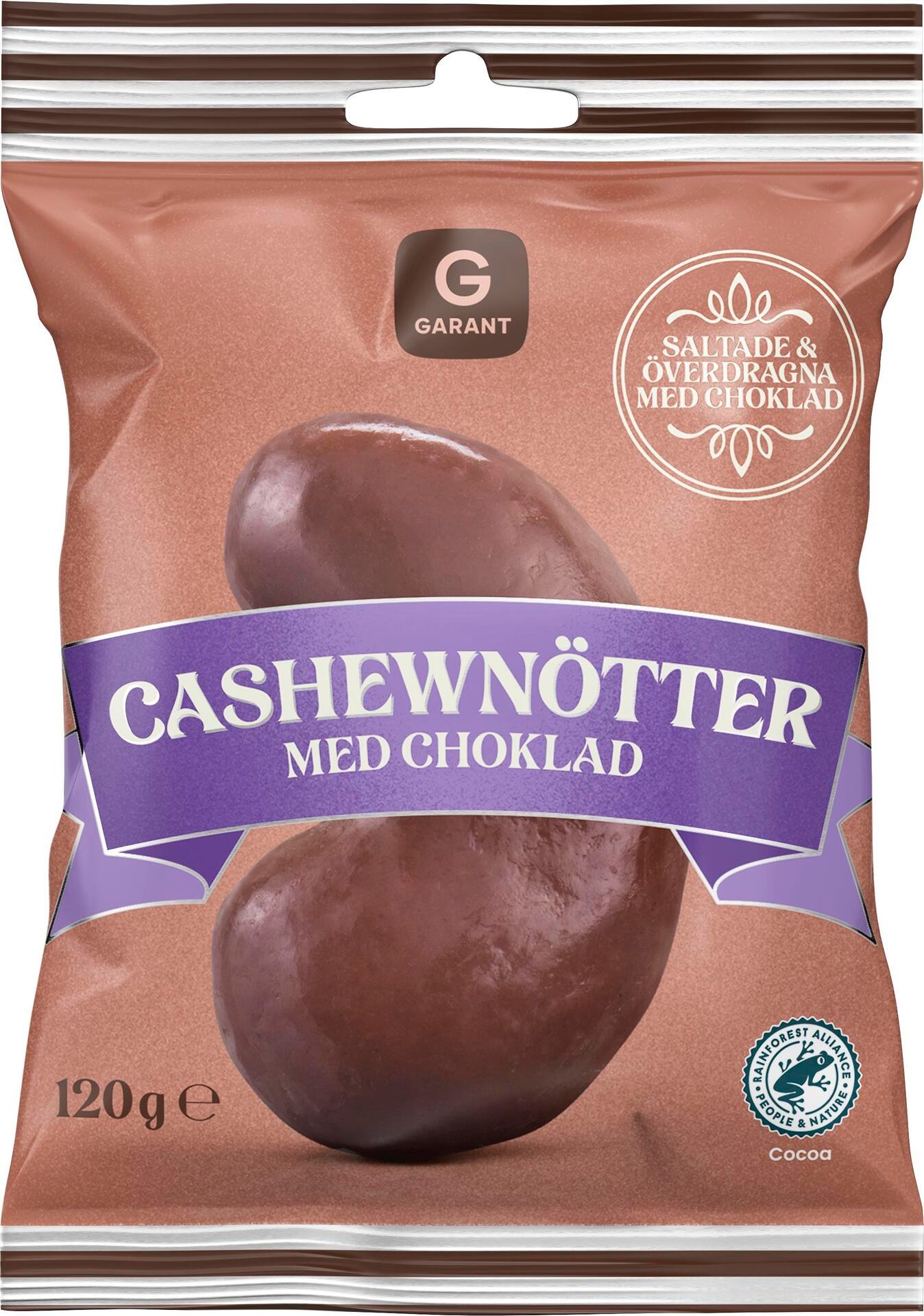Garant Cashewnötter Choklad 120 g