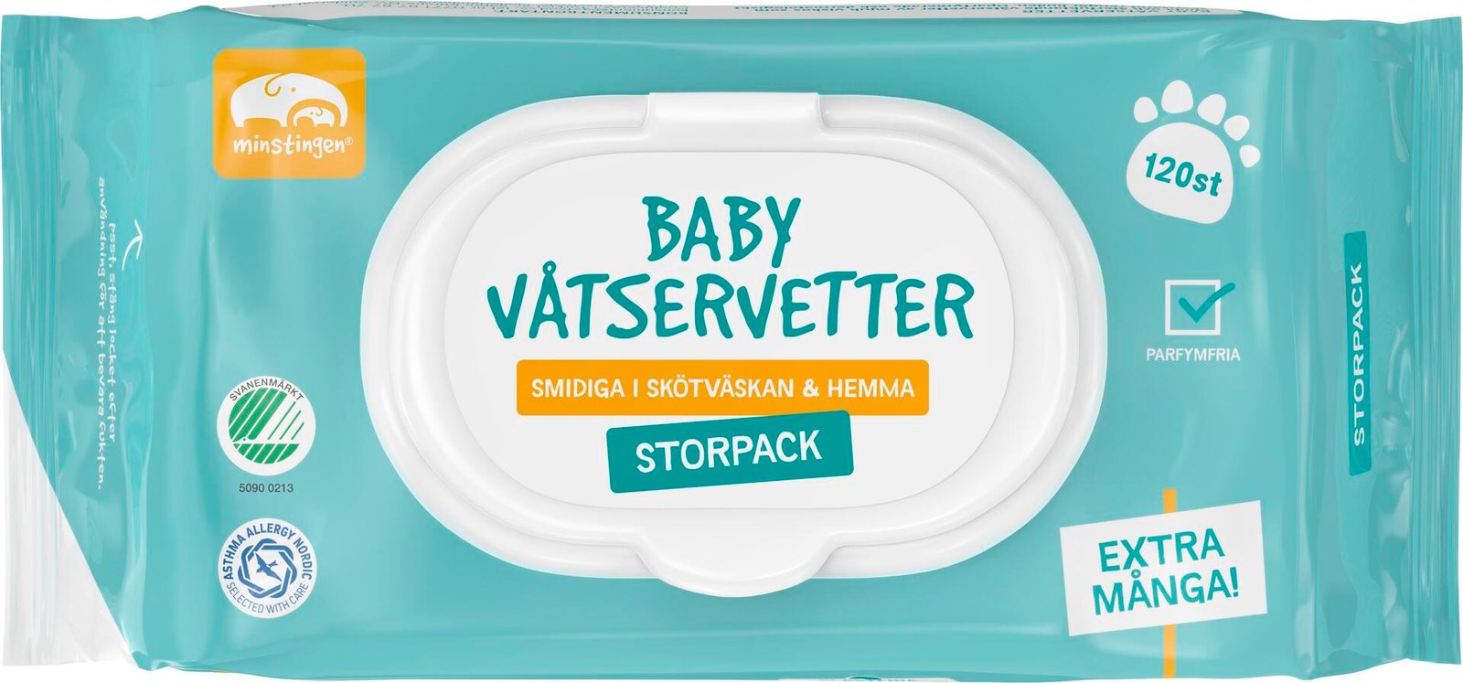 Minstingen Våtservett Baby Storpack