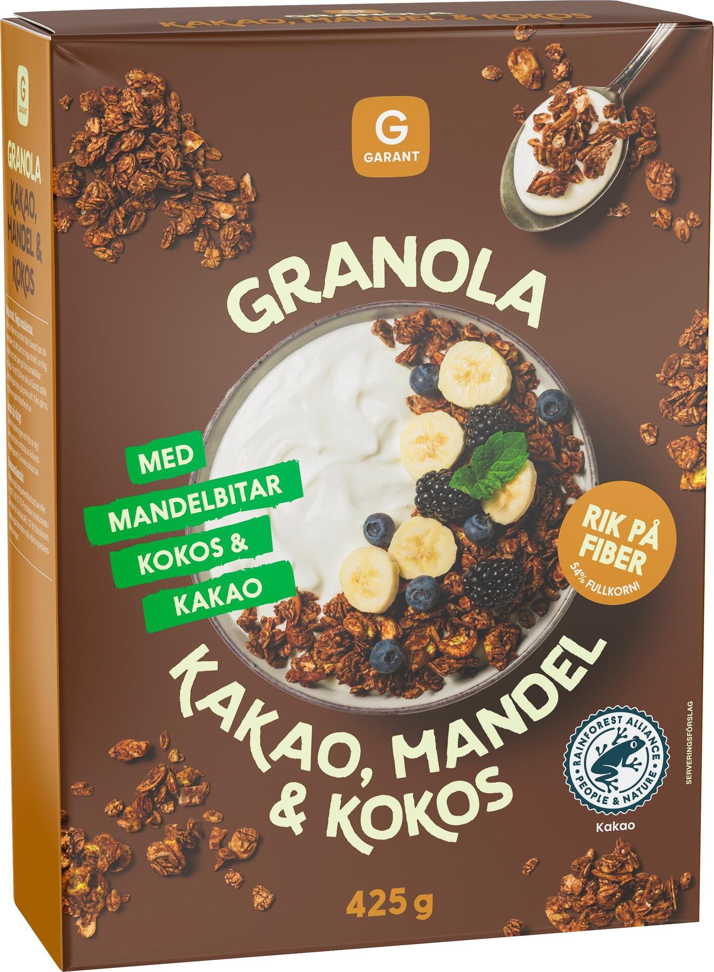 Garant Granola Kakao, Mandel & Kokos