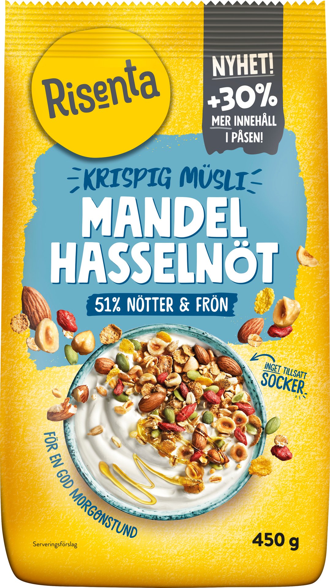 Risenta Krispig Müsli Mandel & Hasselnöt 450 g