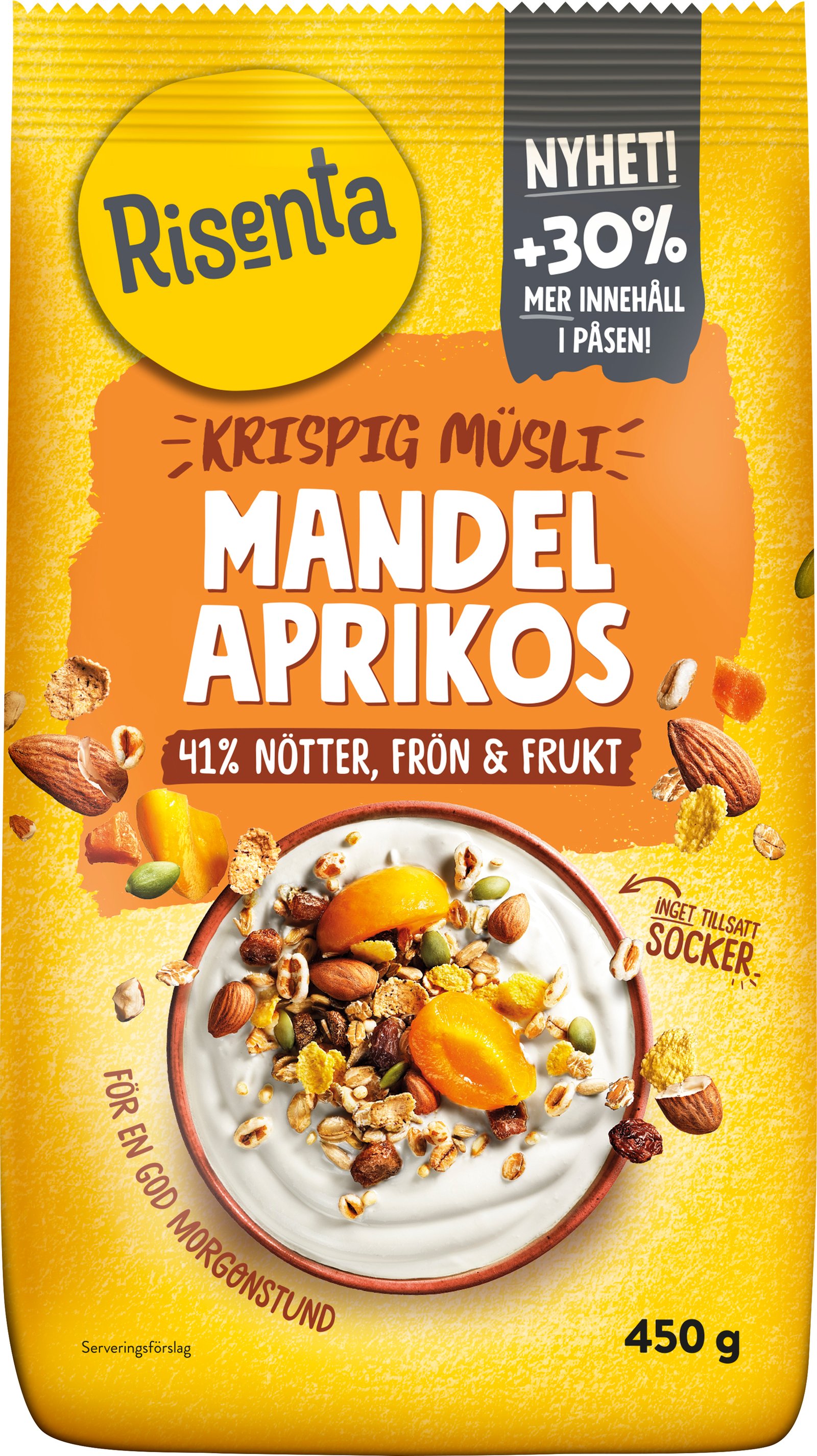 Risenta Krispig Müsli Mandel Aprikos 450 g