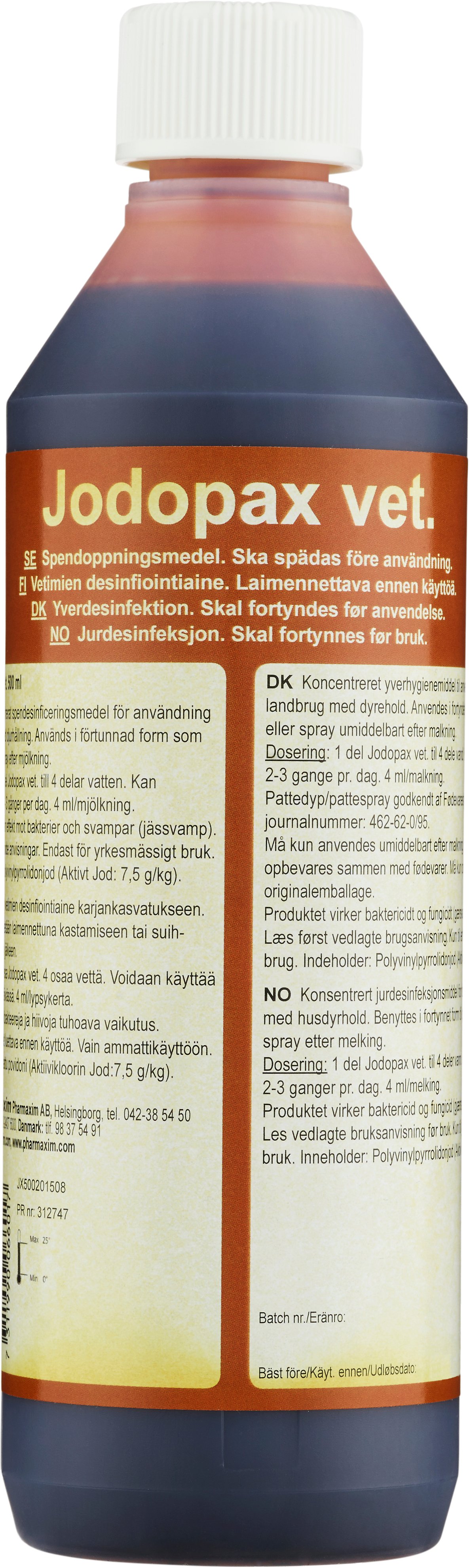 Jodopax Desinfektionsmedel till djur 500 ml