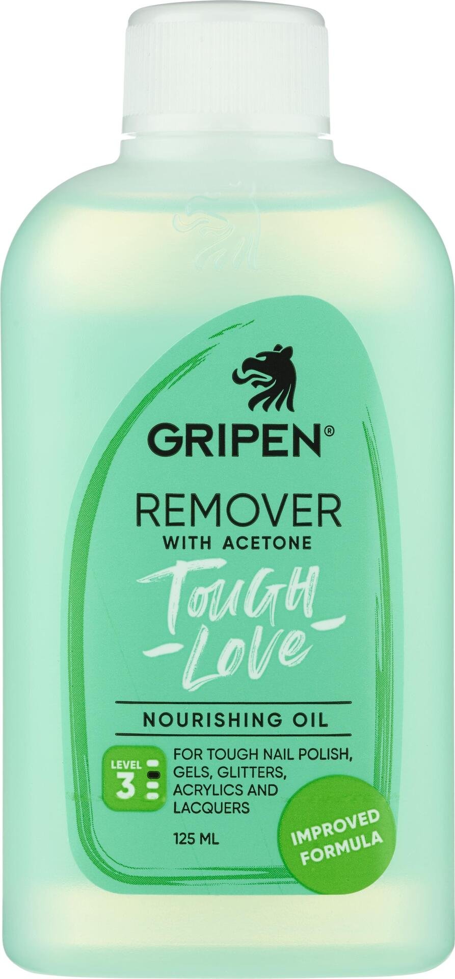 Gripen Remover With Acetone Tough Love 125 ml