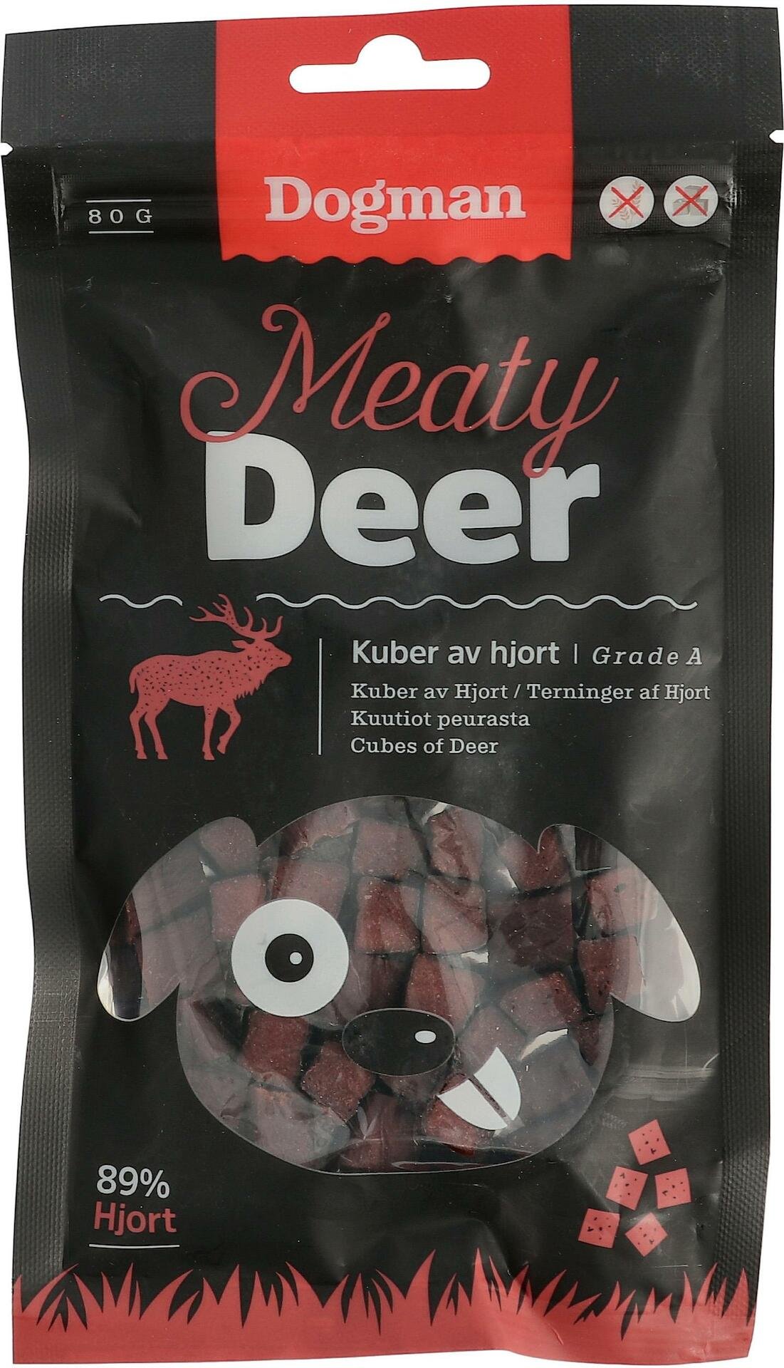 Dogman Kuber av hjort 80g