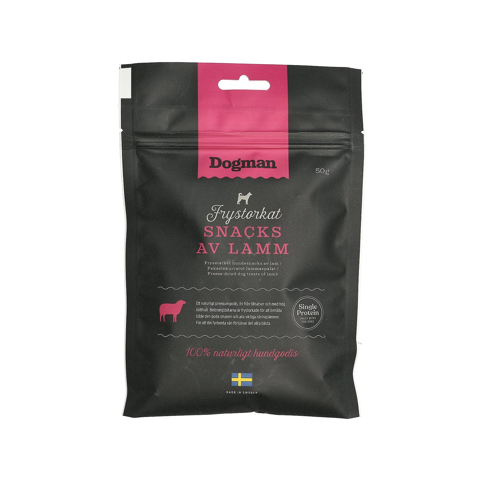 Dogman Frystorkat Snacks Lamm 50 g