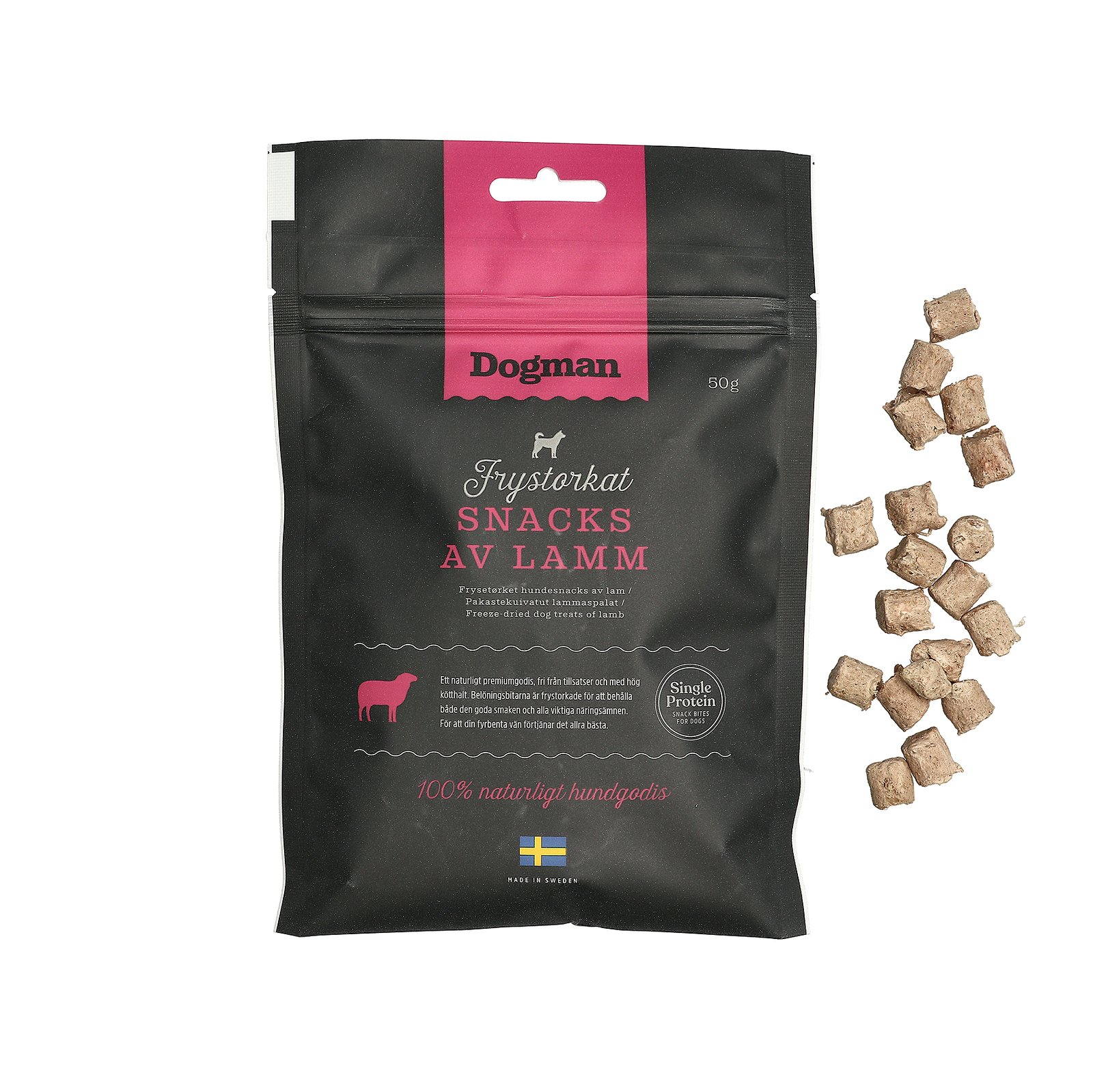 Dogman Frystorkat Snacks Lamm 50 g