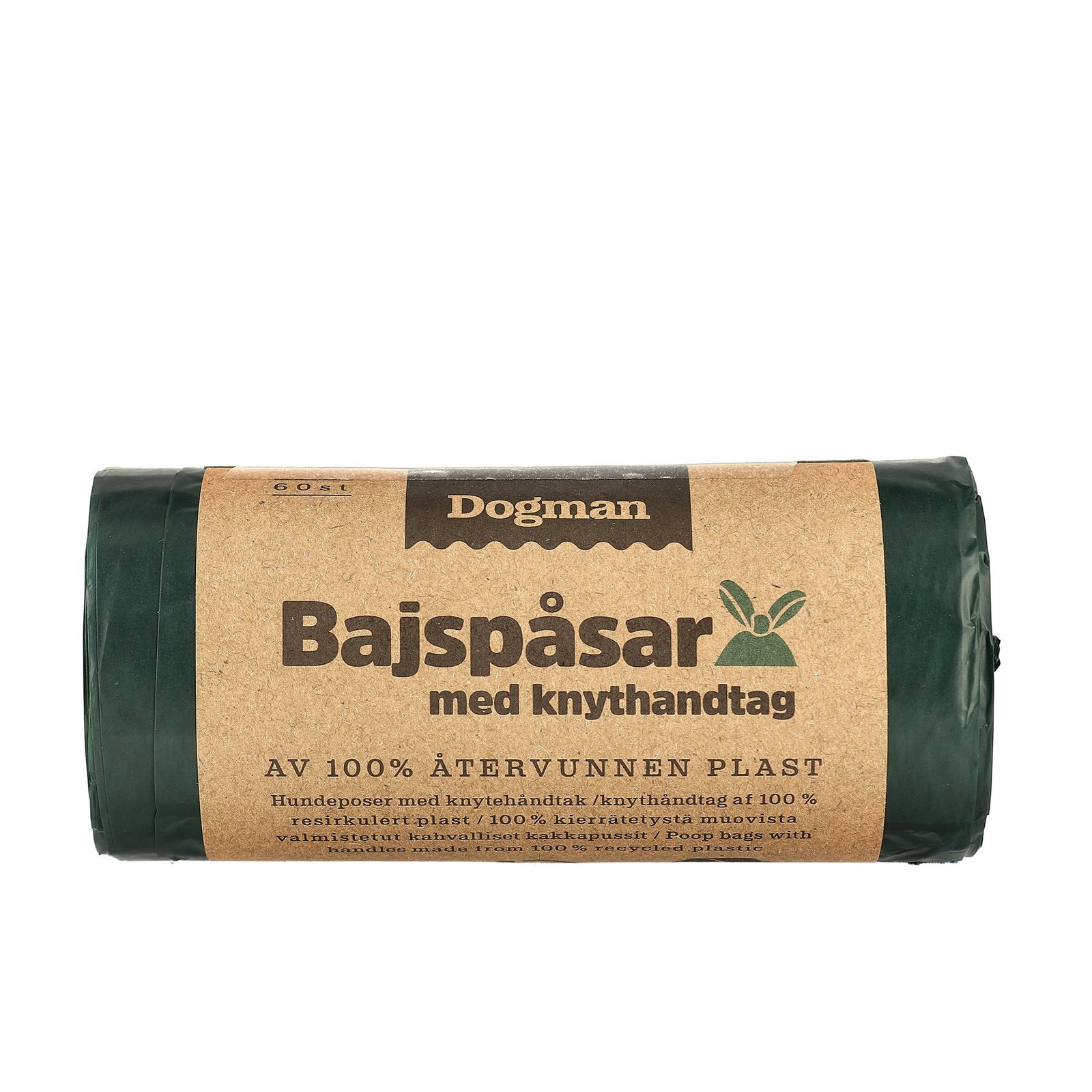 Dogman Bajspåsar Knythandtag Grön 60 st