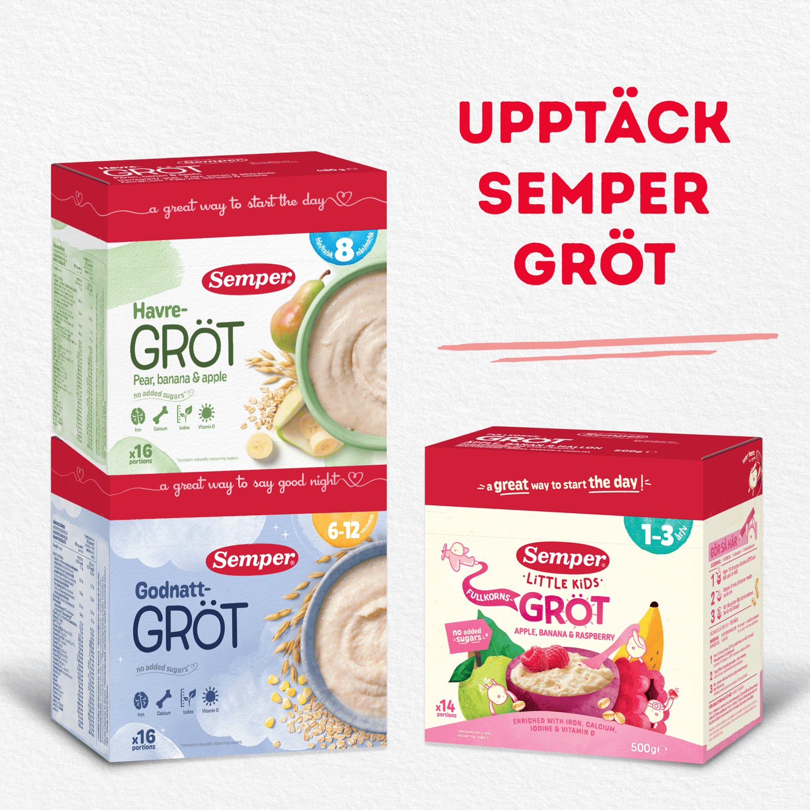 Semper Fullkornsgröt med frukt 1 år 530g
