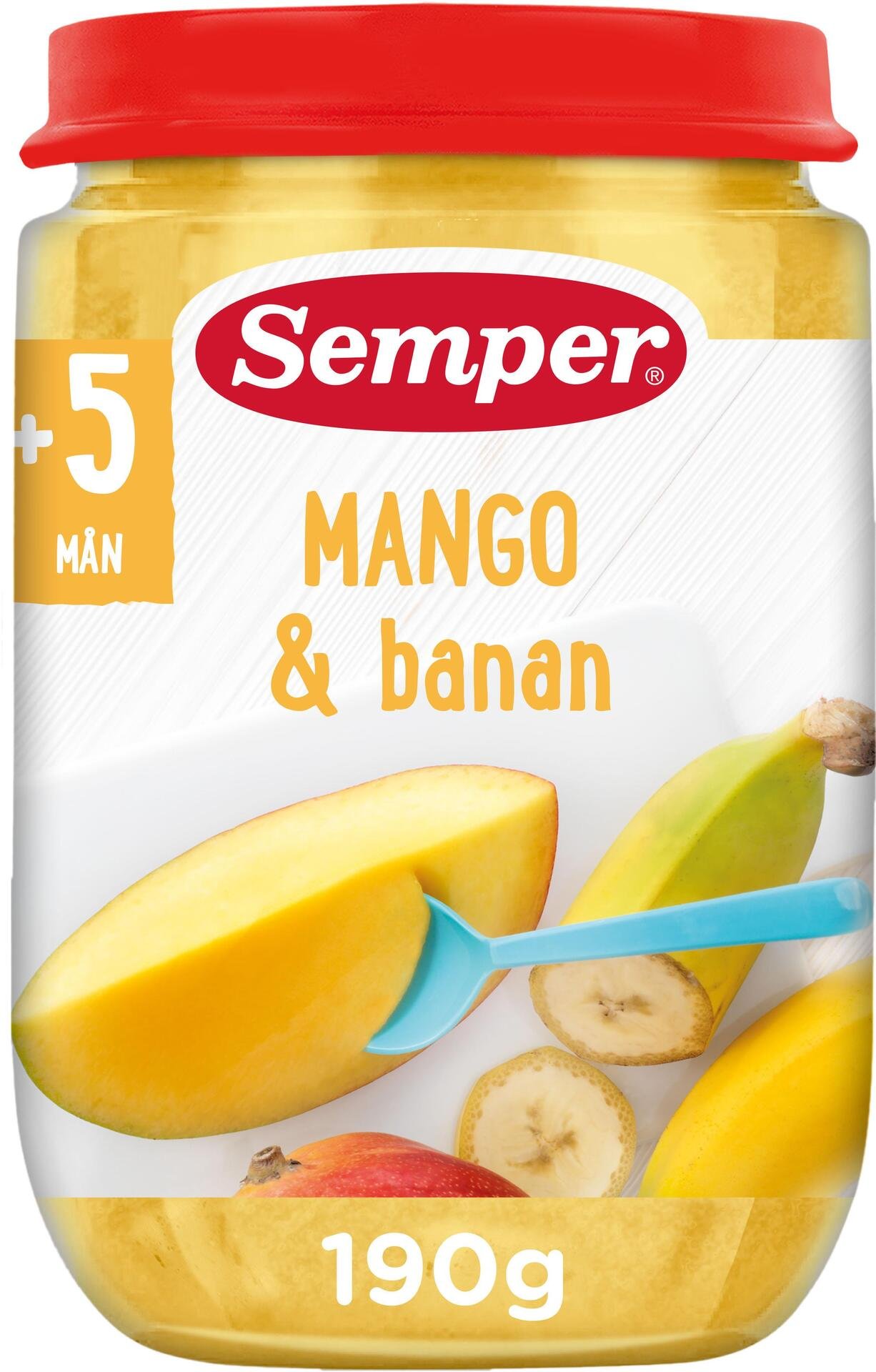 Semper Mango och Bananpuré från 5 månader 190g