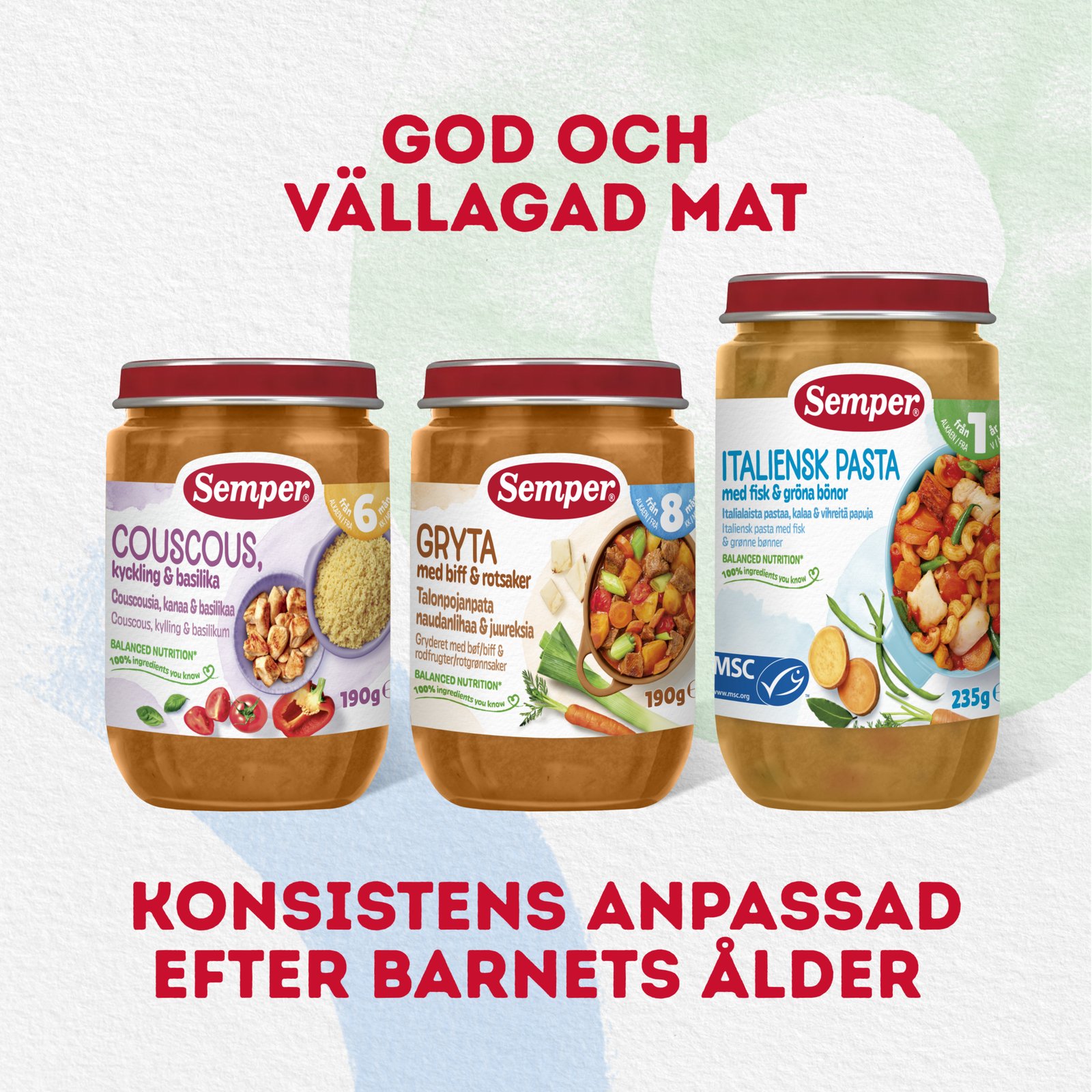 Semper Grönsaksgryta med kyckling 190 g