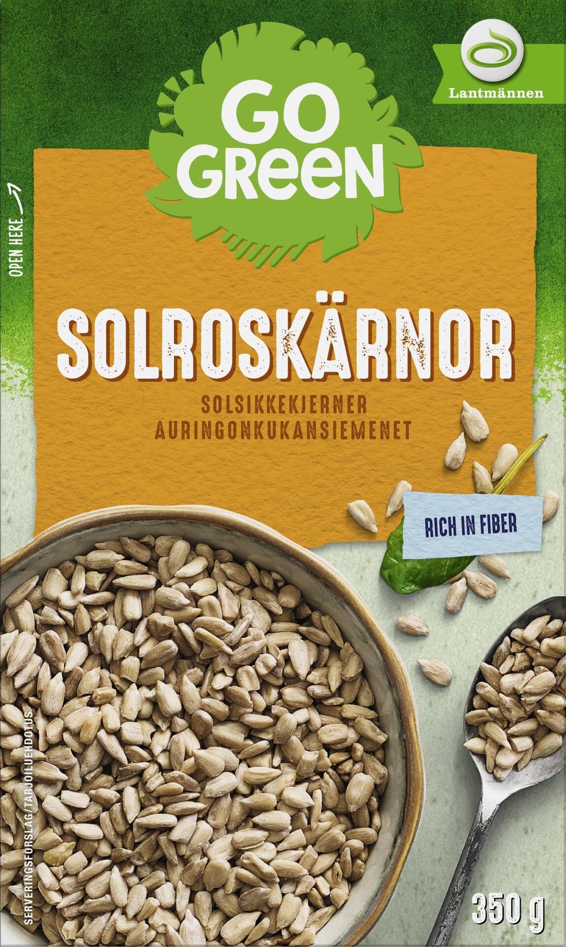 GoGreen Solroskärnor 350 g