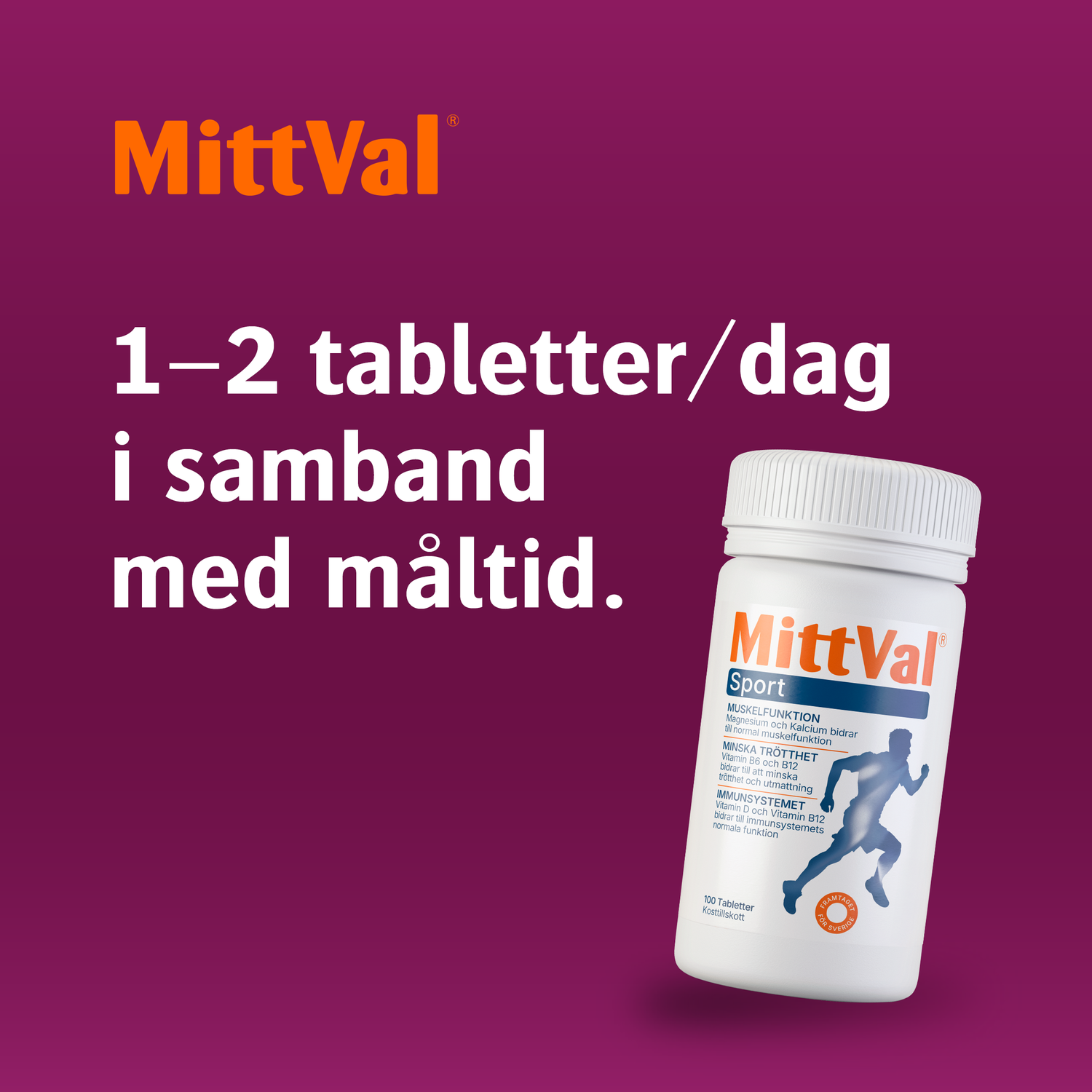 MittVal Sport 100 tabletter