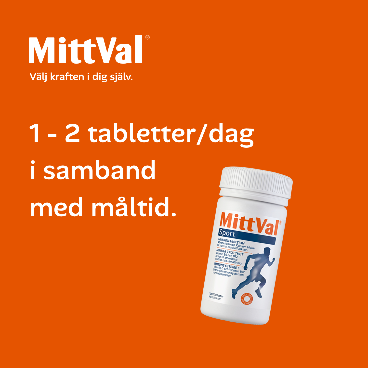 MittVal Sport 100 tabletter
