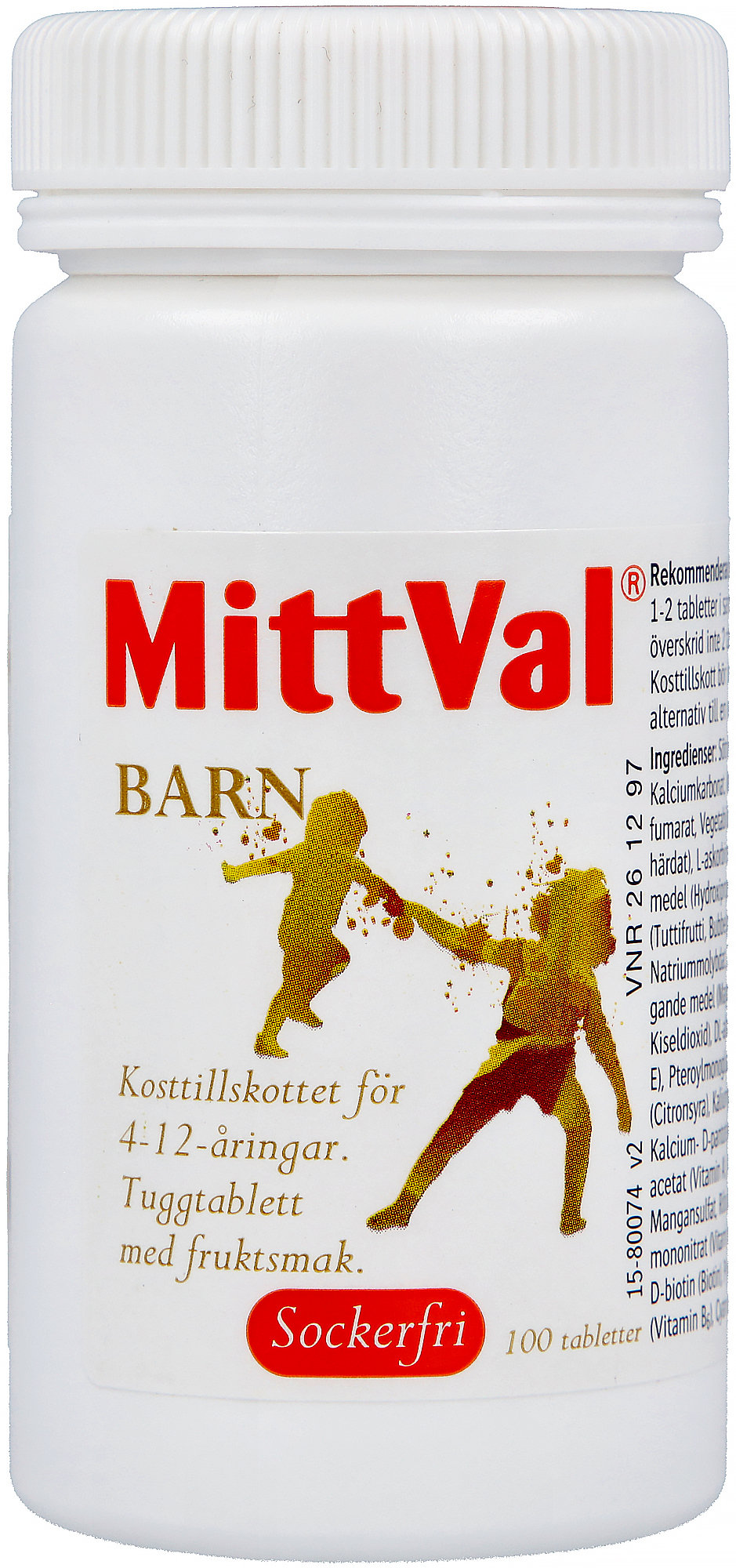 MittVal Barn 4-12 År 100 tuggtabletter