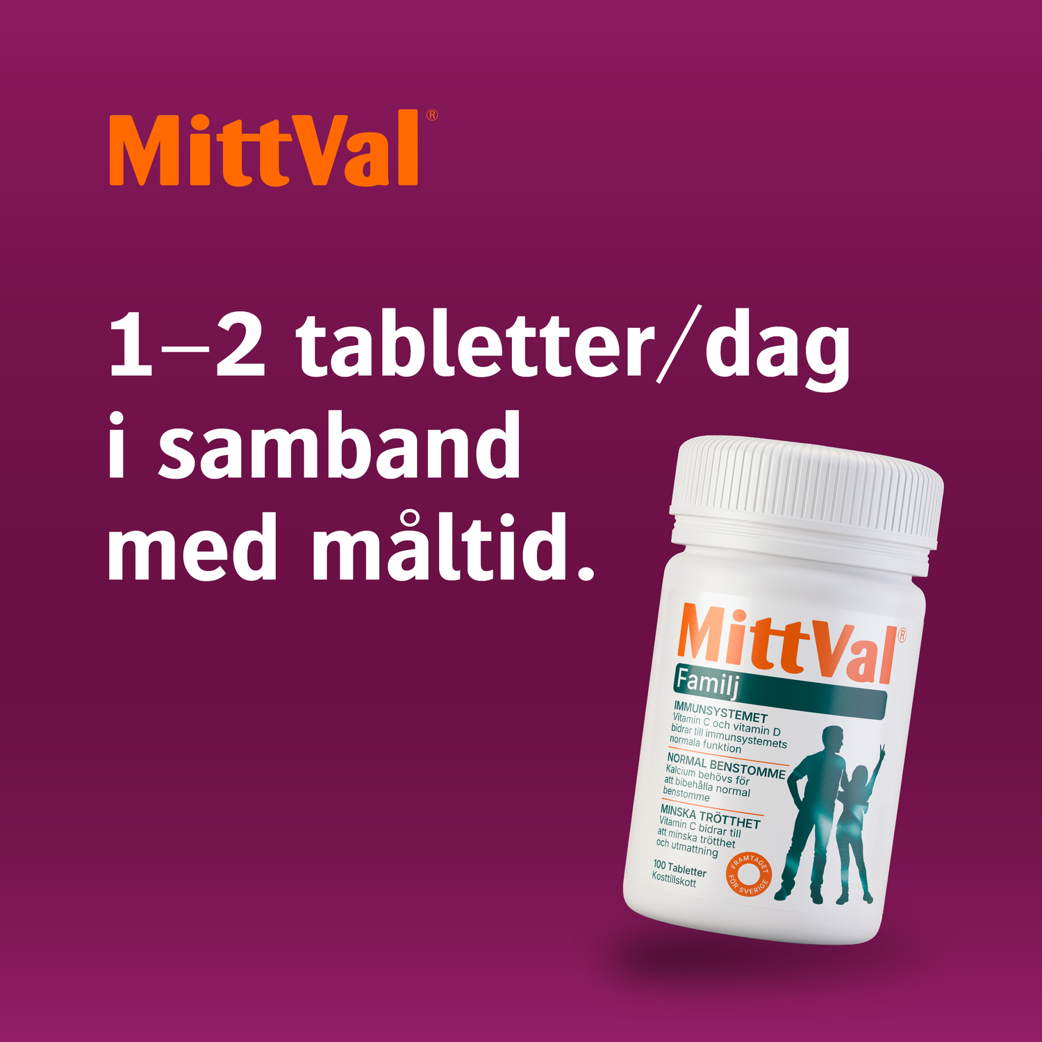 MittVal Familj 100 tabletter
