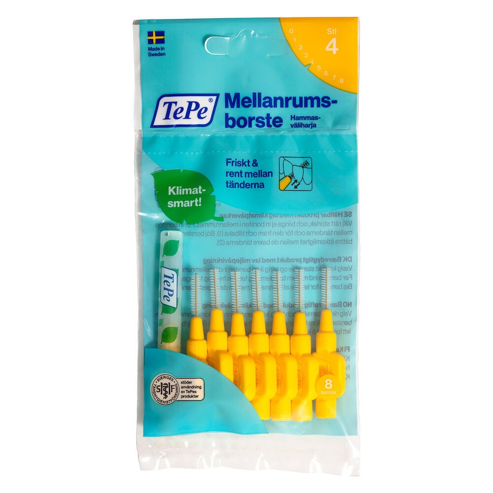 TePe Mellanrumsborste Original 0,7mm Gul 8-pack