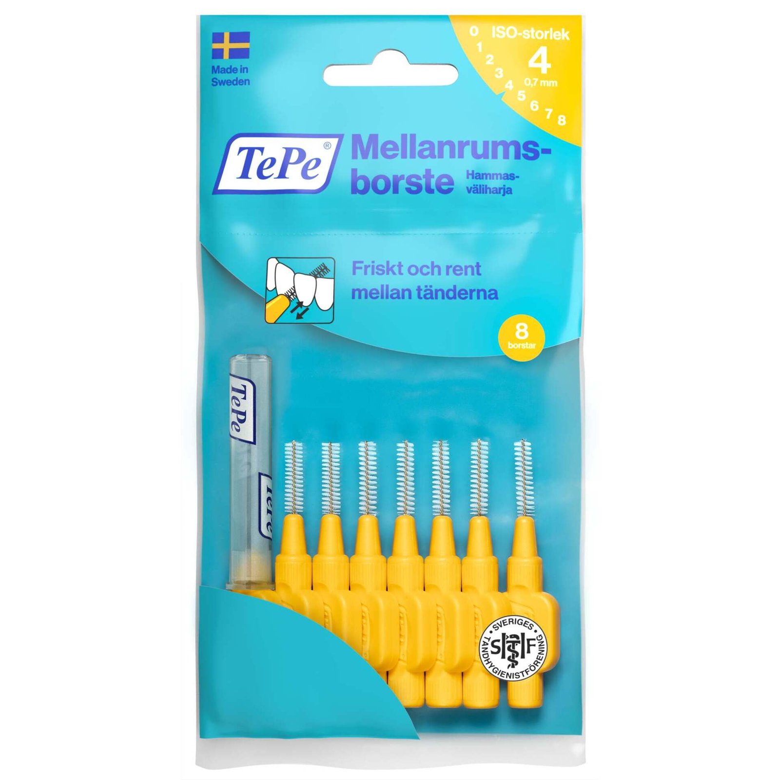 TePe Mellanrumsborste Original 0,7mm Gul 8-pack