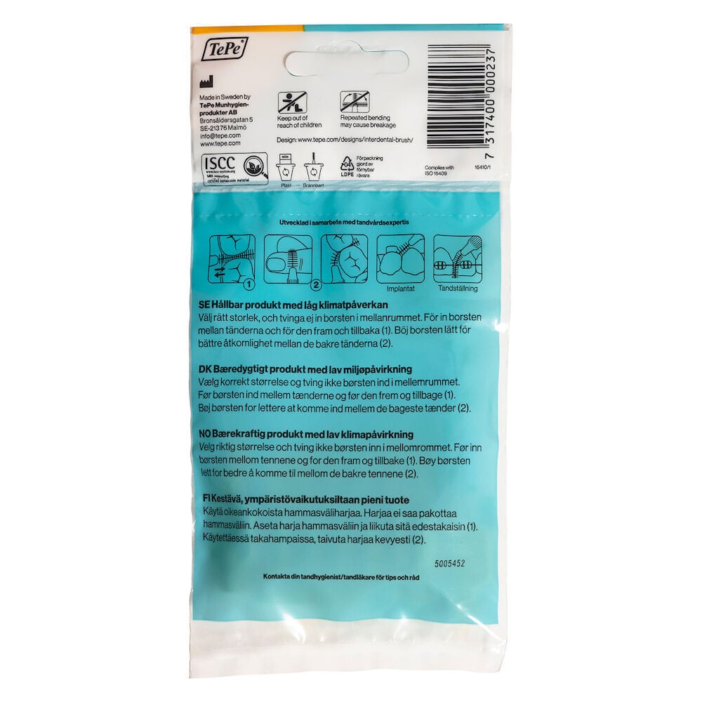 TePe Mellanrumsborste Original 0,7mm Gul 8-pack