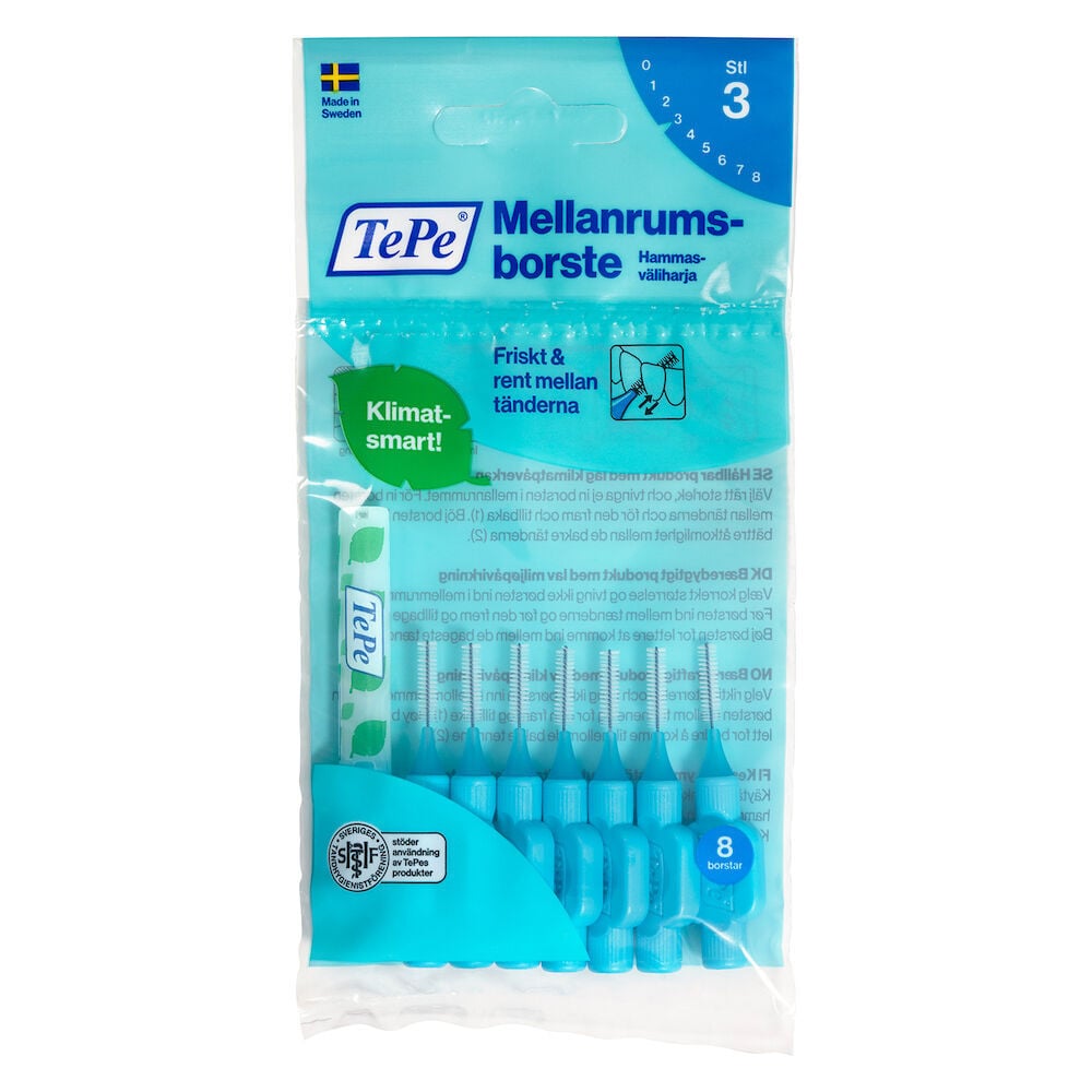 TePe Mellanrumsborste Original 0,6mm Blå 8-pack