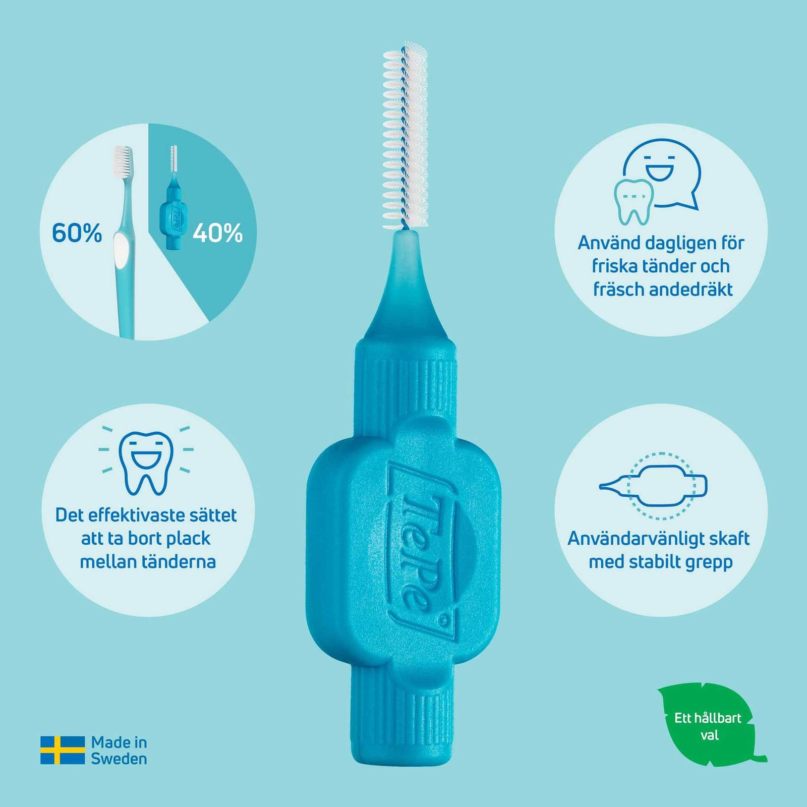 TePe Mellanrumsborste Original 0,6mm Blå 8-pack