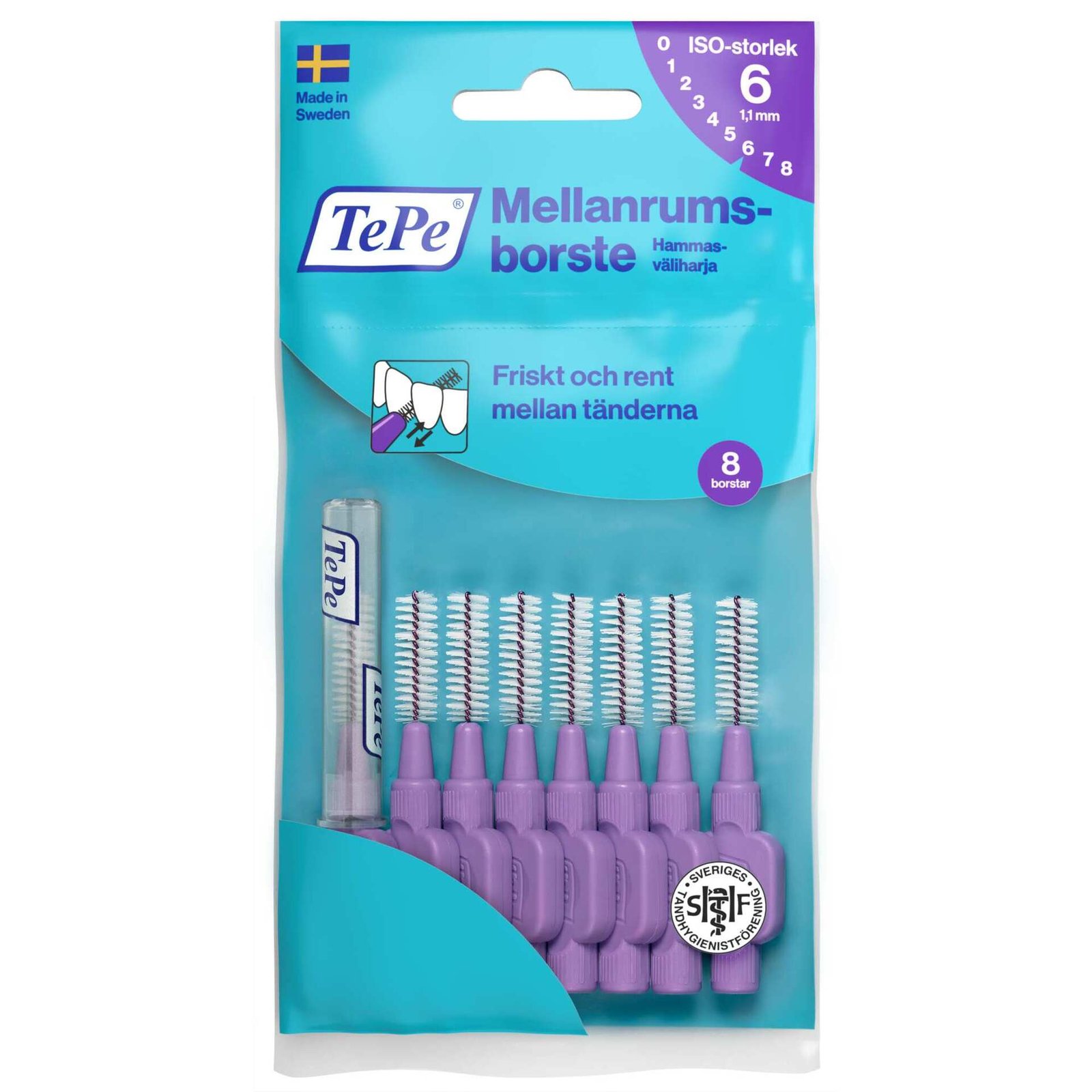 TePe Mellanrumsborste Original 1,1mm Lila 8-pack
