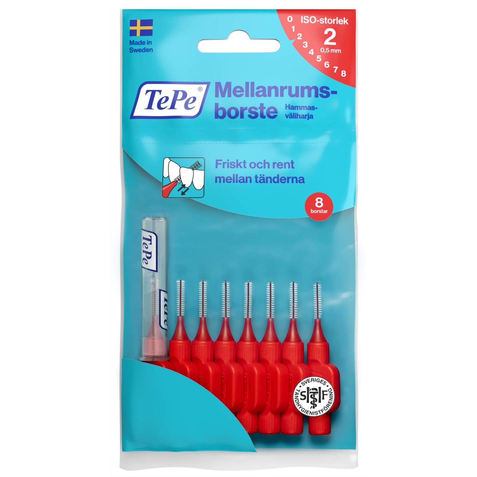 TePe Mellanrumsborste Original Röd 0,5mm 8-pack