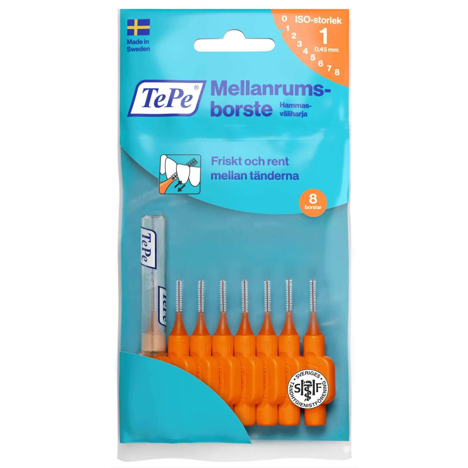 TePe Mellanrumsborste Original 0,45mm Orange 8-pack