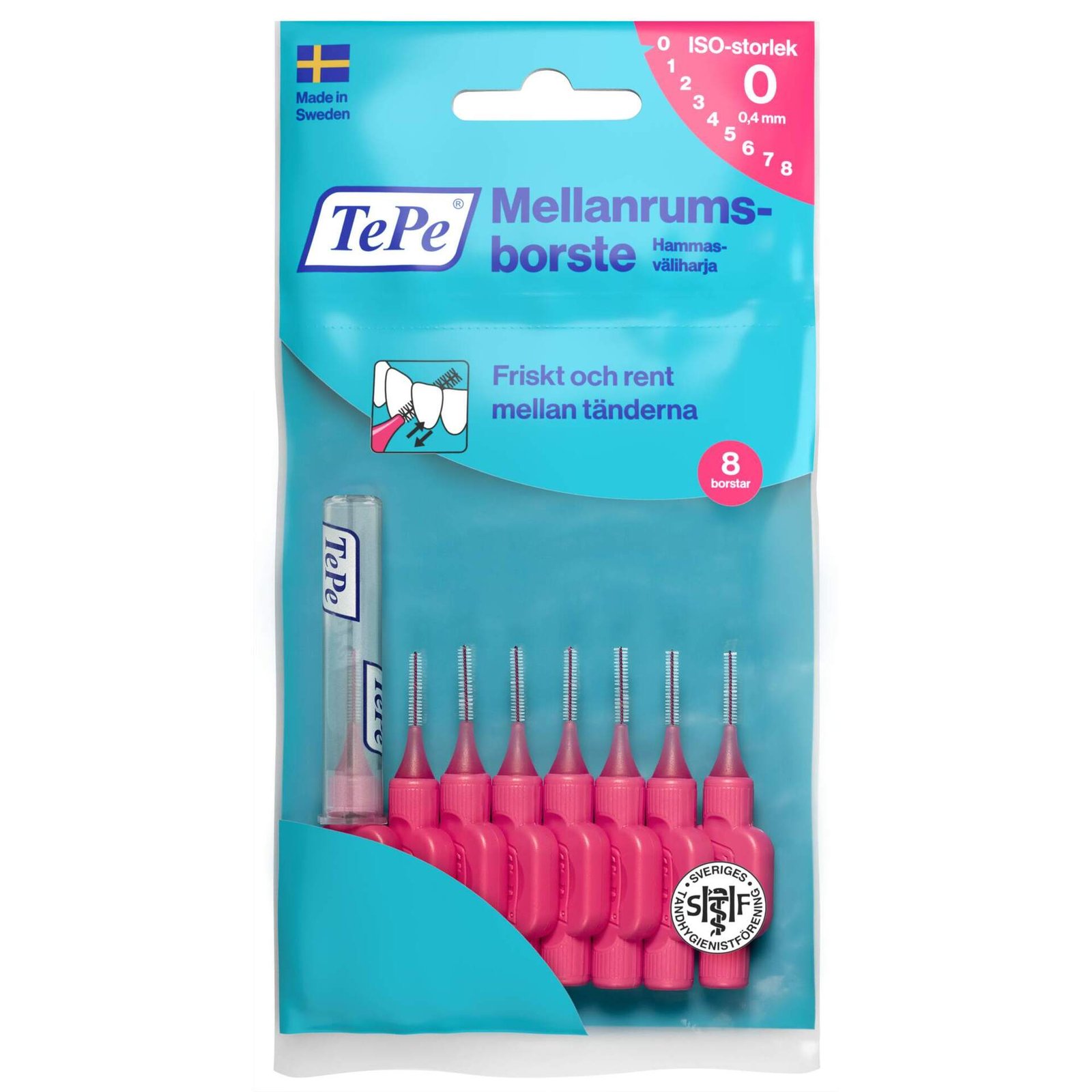 TePe Mellanrumsborste Original Rosa 0,4mm 8-pack