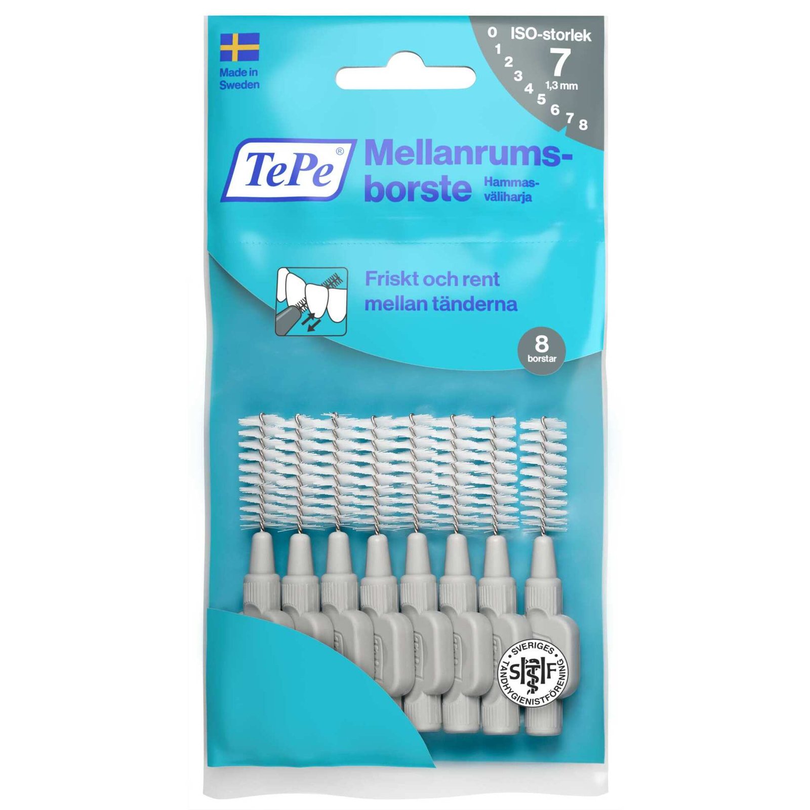 TePe Mellanrumsborste Original 1,3mm Grå 8-pack
