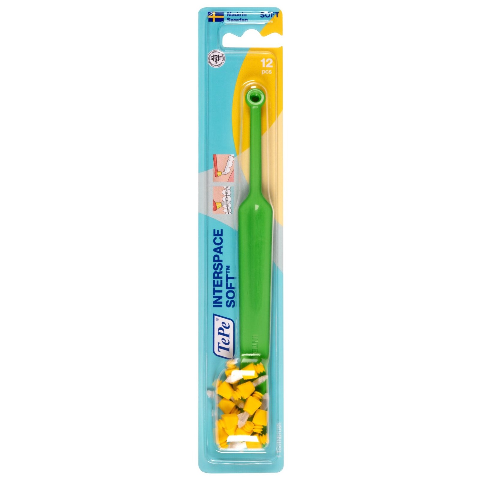 TePe Interspace Soft Vinkelborste 1 skaft + 12 tippar