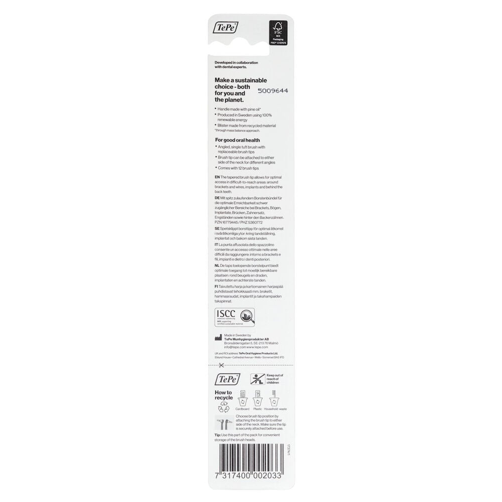 TePe Interspace Soft Vinkelborste 1 skaft + 12 tippar