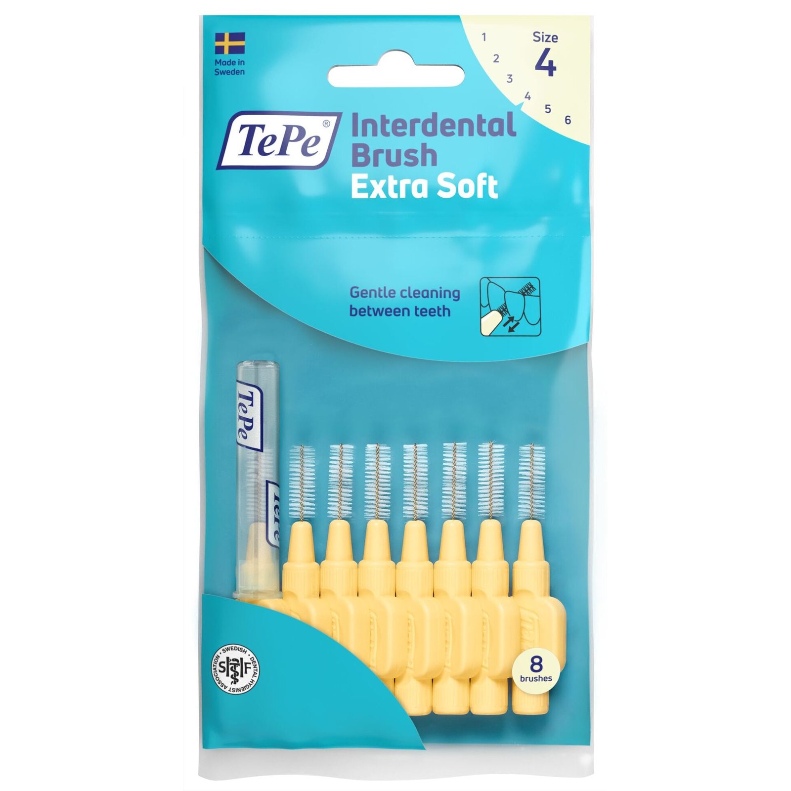 TePe Mellanrumsborste Extra Soft 0,7mm Gul 8-pack