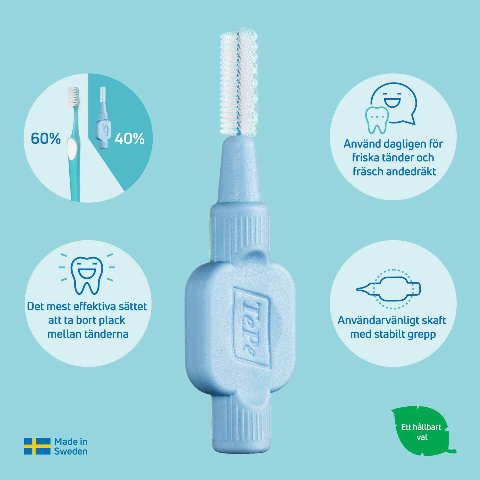 TePe Mellanrumsborste Extra Soft 0,7mm Gul 8-pack