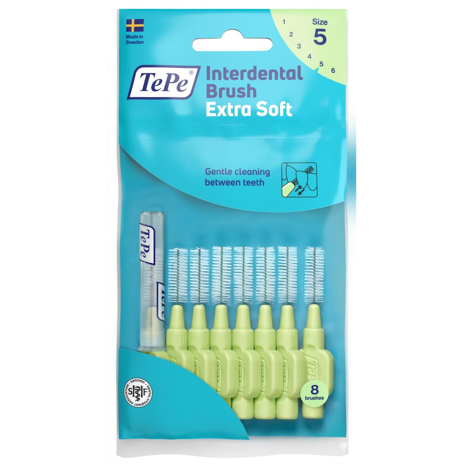 TePe Mellanrumsborste Extra Soft 0,8mm Grön 8-pack