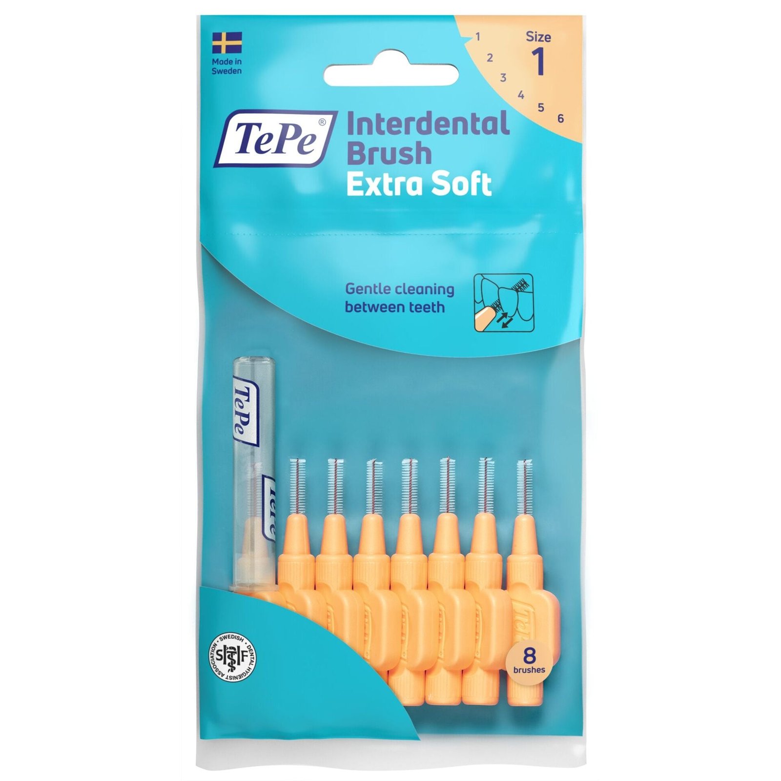 TePe Mellanrumsborste Extra Soft 0,45mm Orange 8-pack