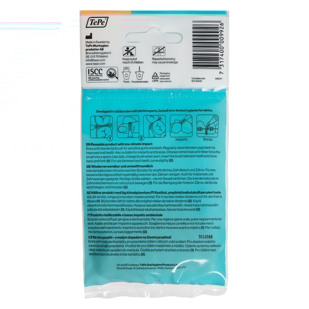 TePe Mellanrumsborste Extra Soft 0,45mm Orange 8-pack