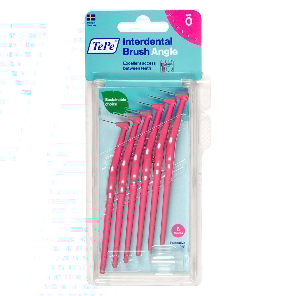 TePe Angle Vinklad Mellanrumsborste 0,4mm Rosa 6-pack