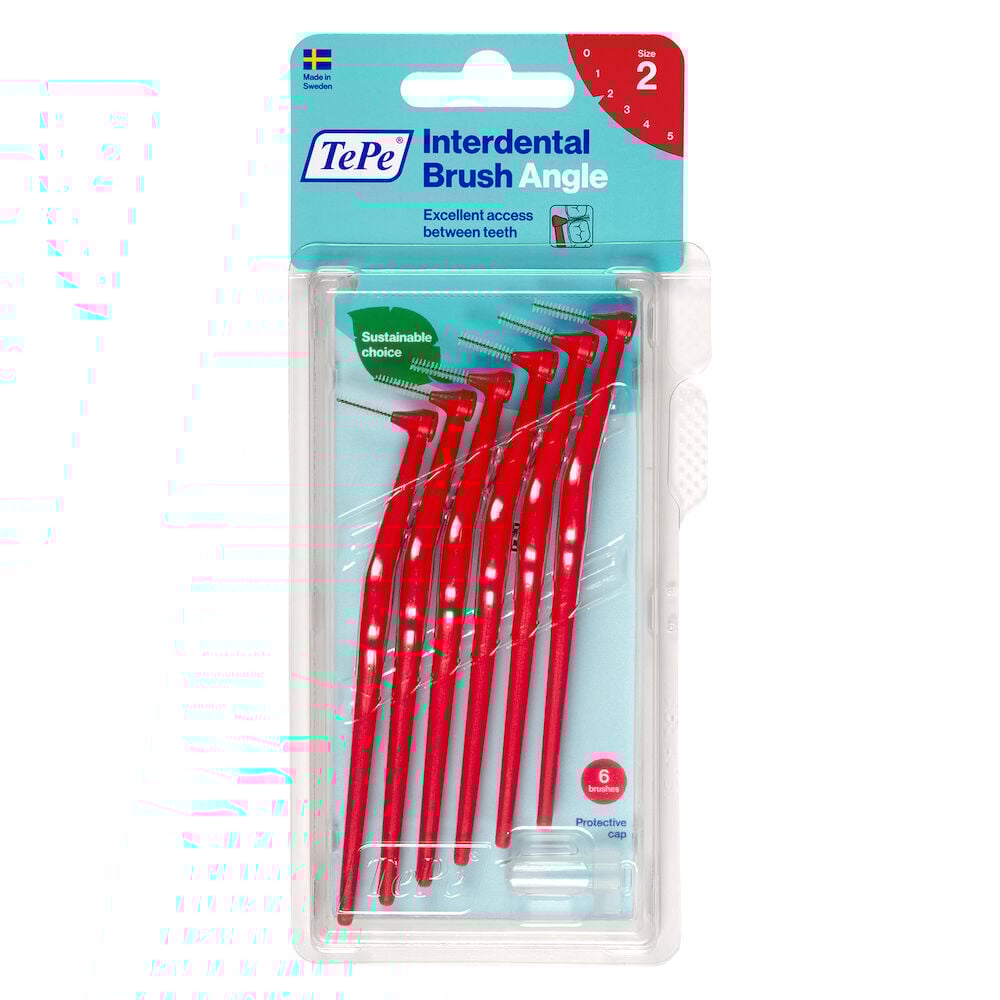 TePe Angle Vinklad Mellanrumsborste 0,5mm Röd 6-pack