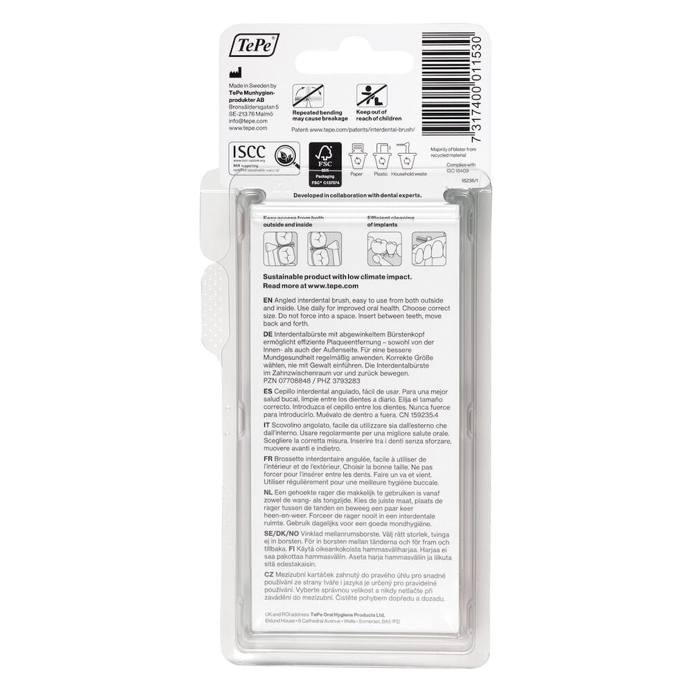 TePe Angle Vinklad Mellanrumsborste 0,5mm Röd 6-pack