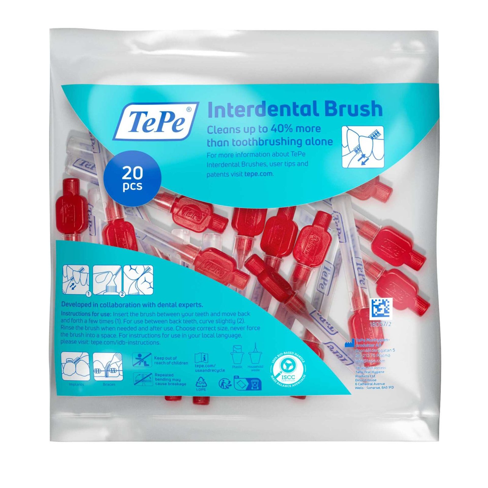 TePe Mellanrumsborste Röd 0,5 mm 20-pack