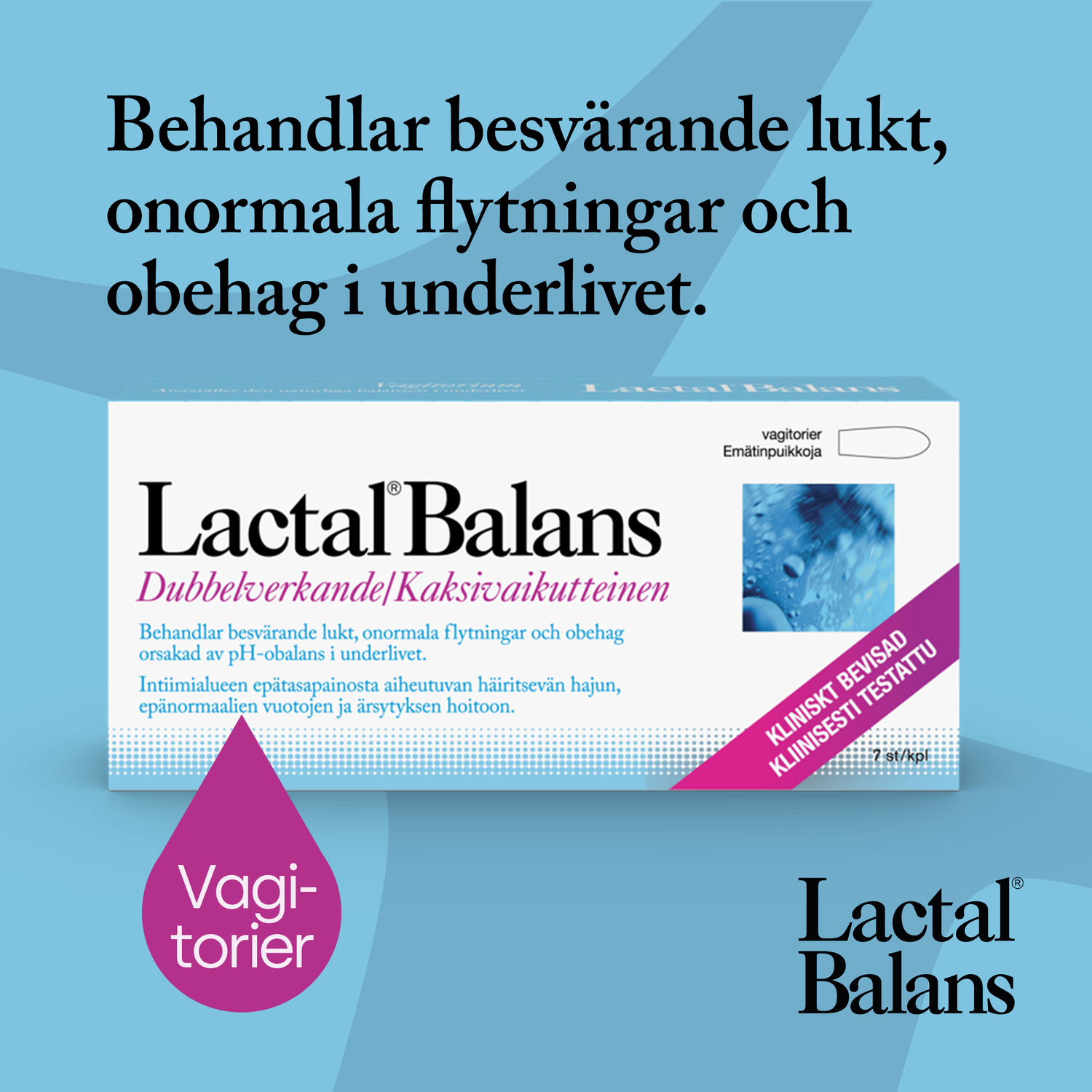 Lactal Balans Vagitorier intimvård 7 st