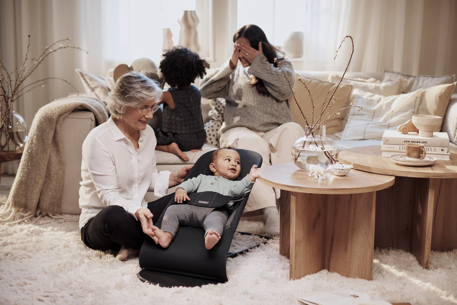 BabyBjörn Babysitter Balance Soft Vävd Svart/Mörkgrå
