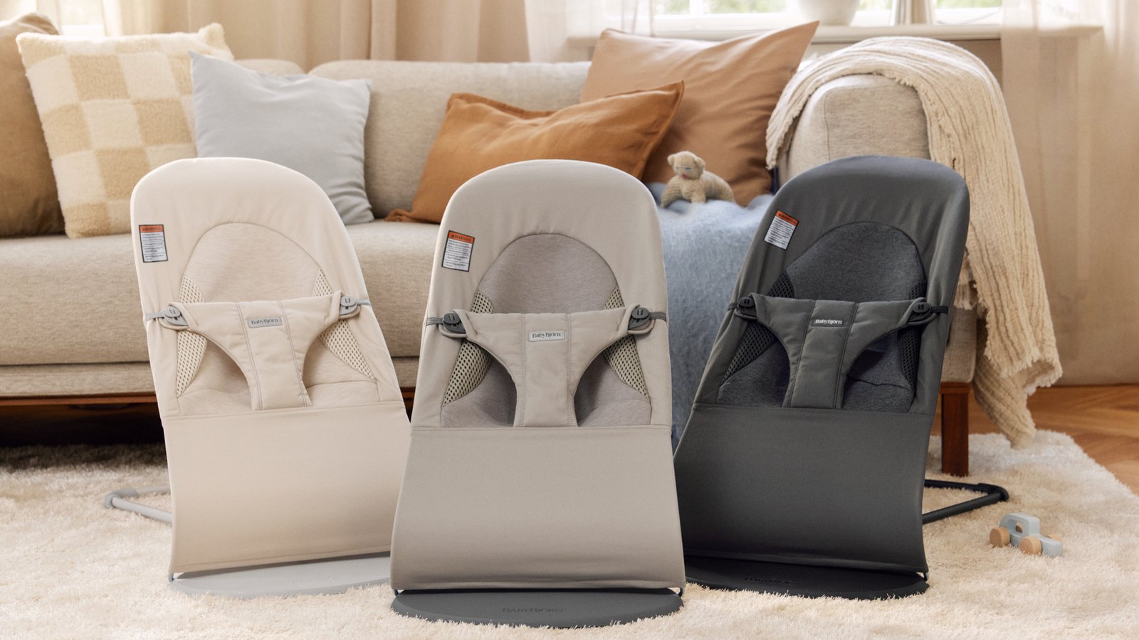 BabyBjörn Babysitter Balance Soft Vävd/Jersey Tri-Fabric Ljusbeige