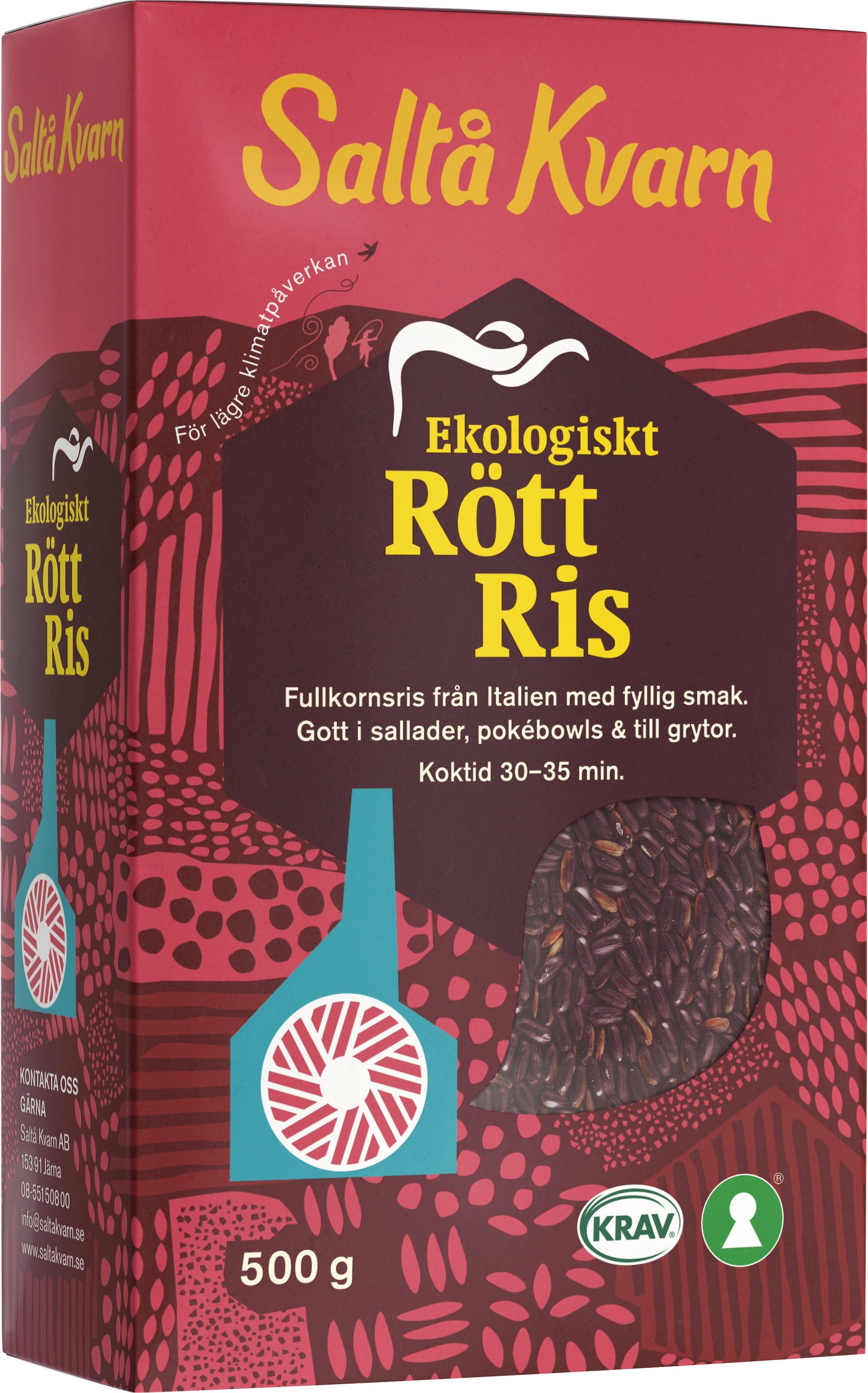 Saltå Kvarn Ekologiskt Rött Ris 500g