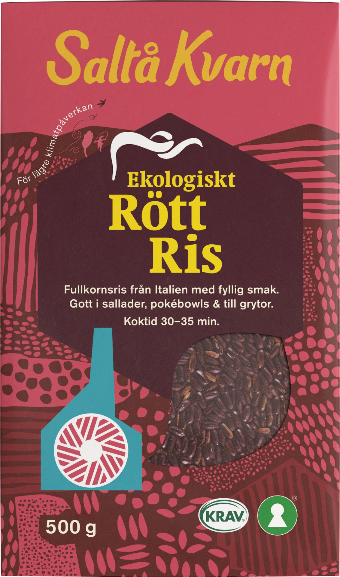 Saltå Kvarn Ekologiskt Rött Ris 500g