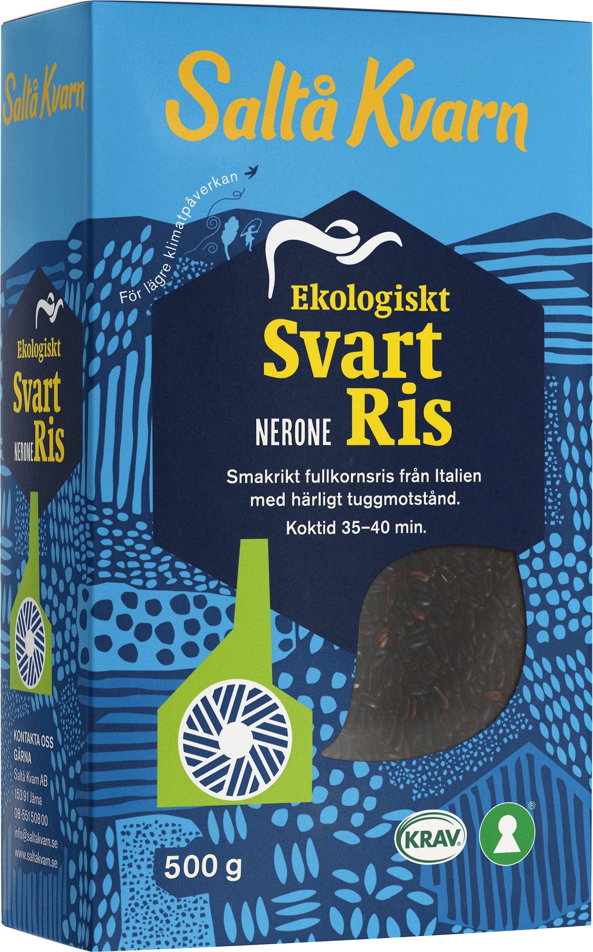 Saltå Kvarn Ekologiskt Svart Ris 500g
