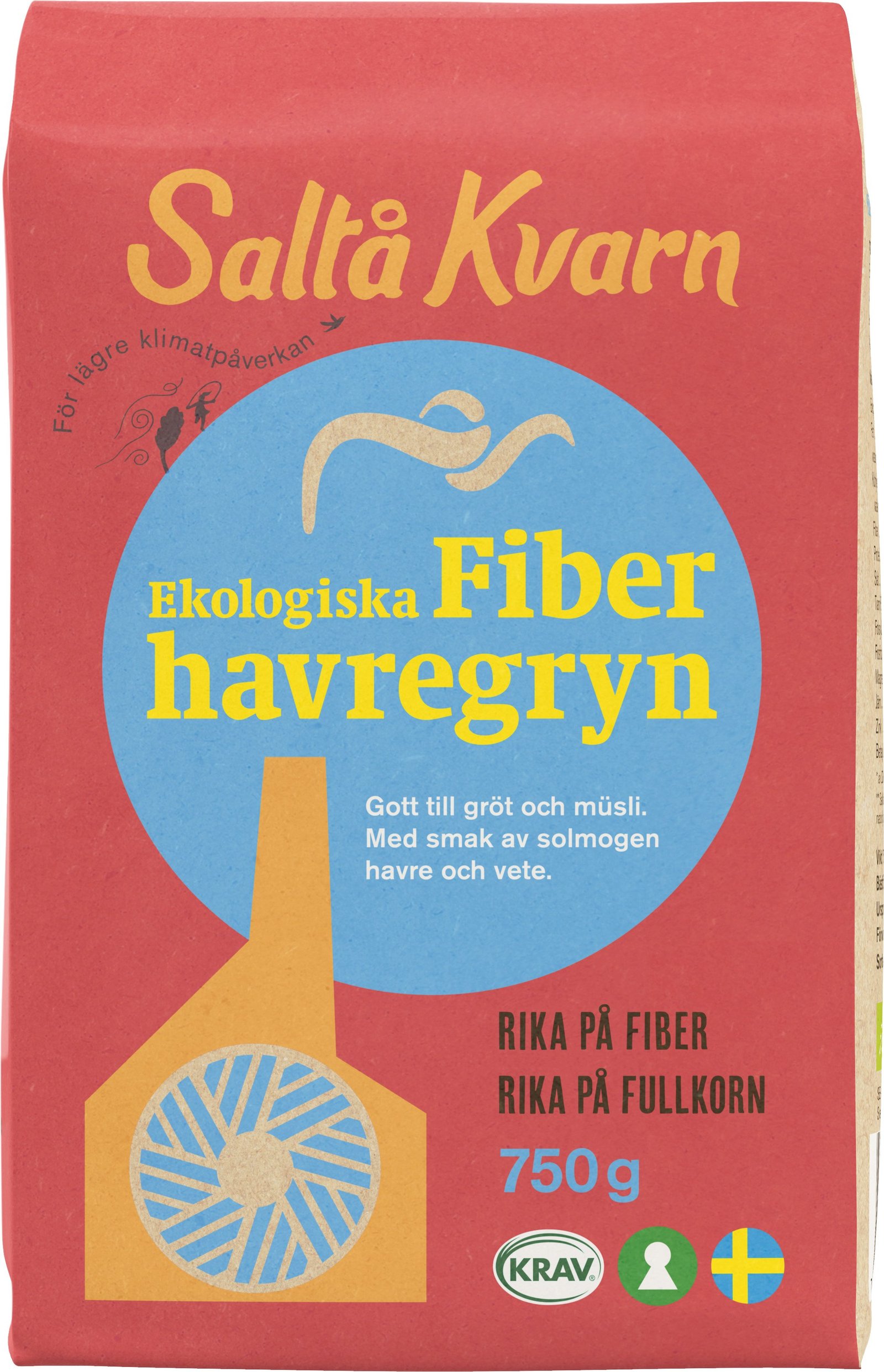 Saltå Kvarn Ekologiska Fiberhavregryn 750g