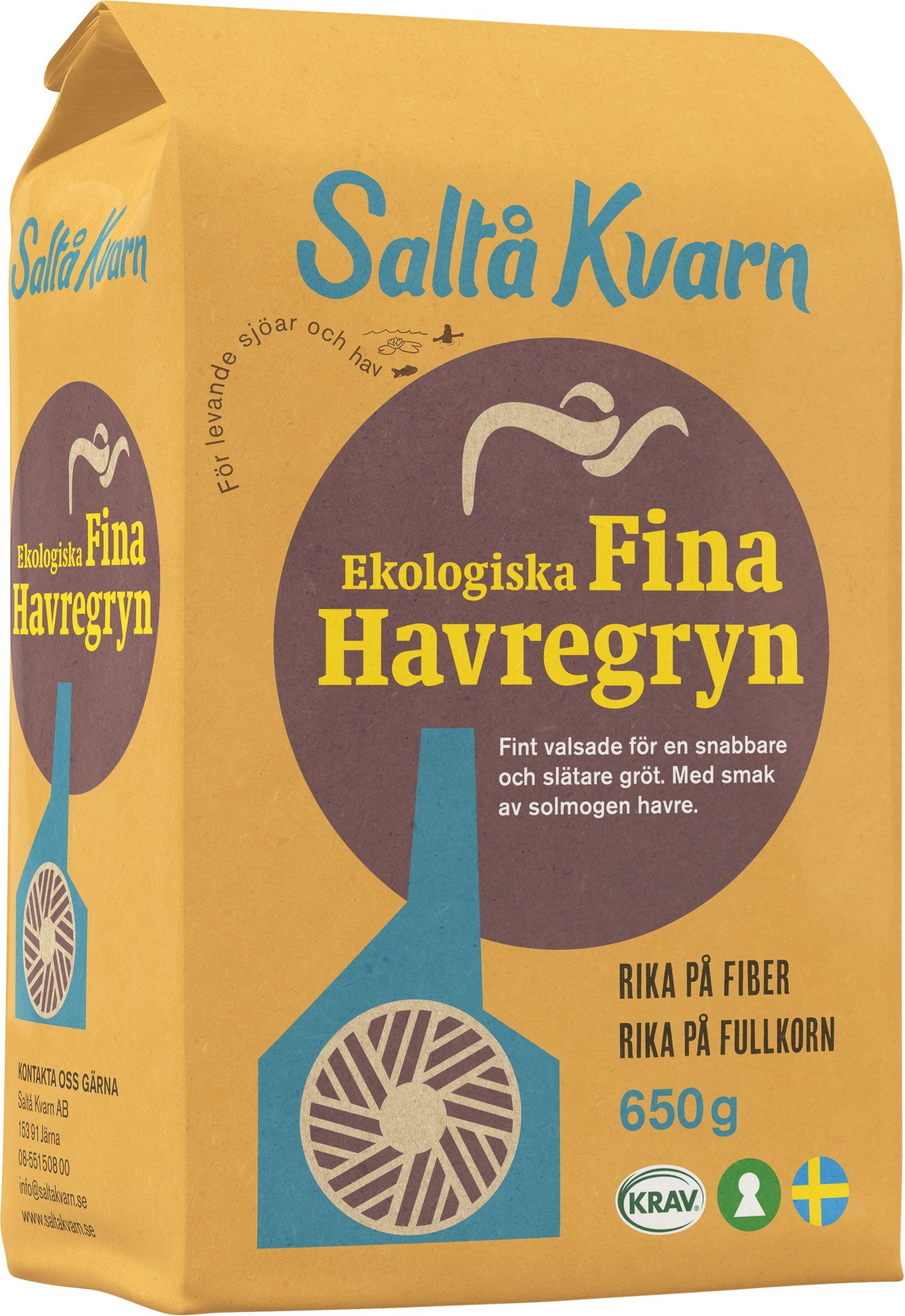 Saltå Kvarn Ekologiska Fina Havregryn 650g